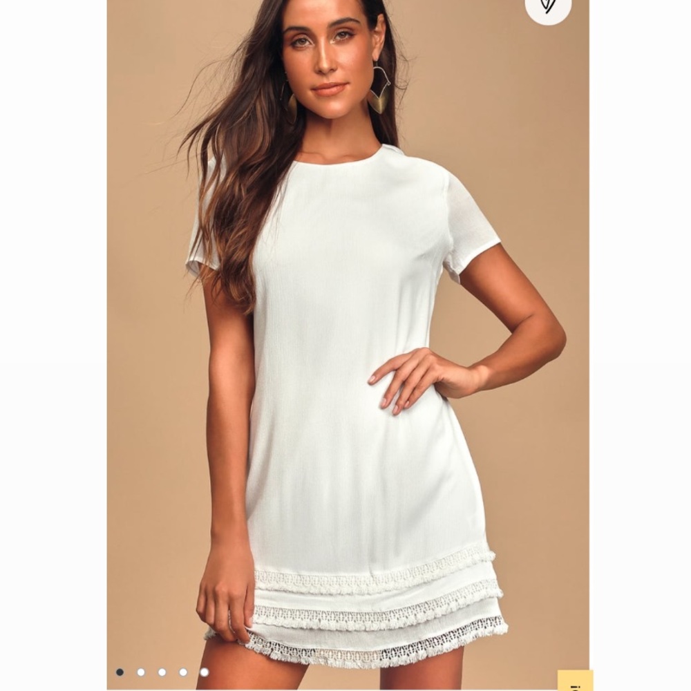 Lulus Buenos Aires White Shift Dress
